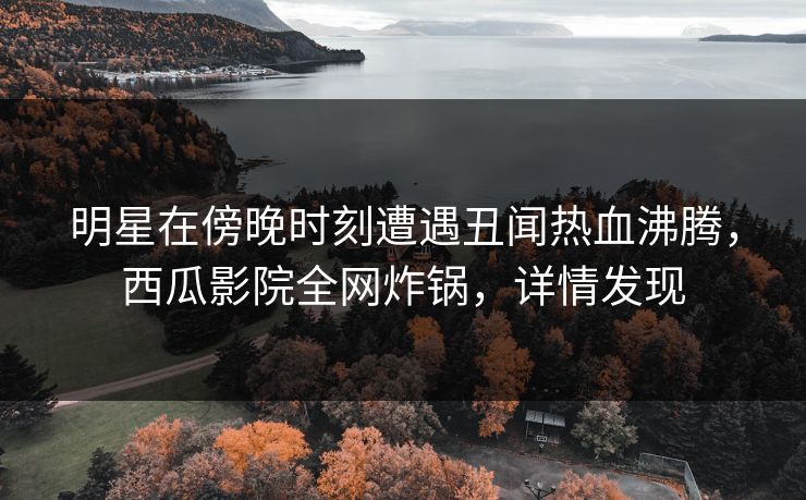明星在傍晚时刻遭遇丑闻热血沸腾,西瓜影院全网炸锅,详情发现 明星在傍晚时刻遭遇丑闻热血沸腾,西瓜影院全网炸锅,详情发现