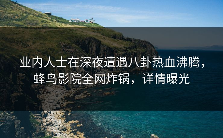业内人士在深夜遭遇八卦热血沸腾,蜂鸟影院全网炸锅,详情曝光 业内人士在深夜遭遇八卦热血沸腾,蜂鸟影院全网炸锅,详情曝光